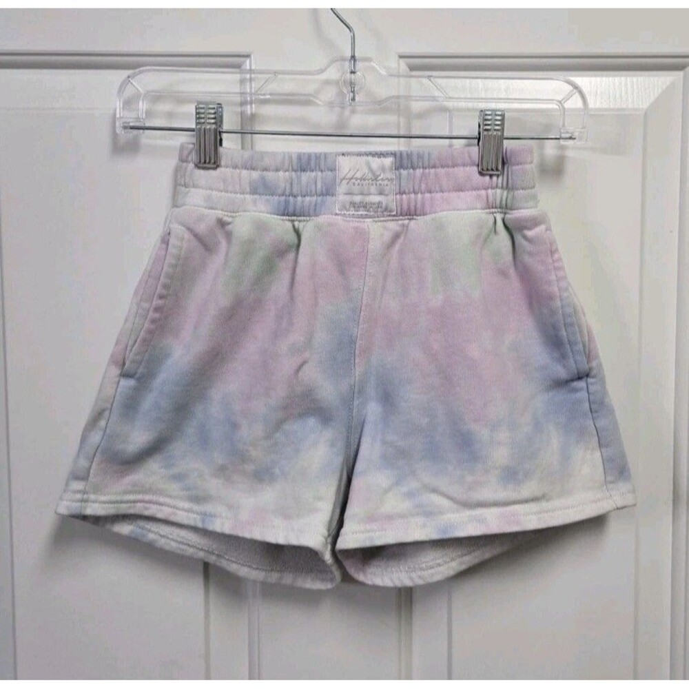 Hollister Tie Dye Ultra High Rise Pull On Sweat Shorts Women Size XXS